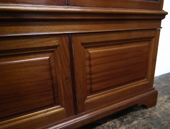 Antique George III Style 3 Door Mahogany Cabinet Bookcase