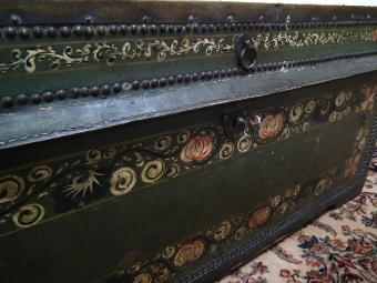 Antique George III Camphor Painted Kist