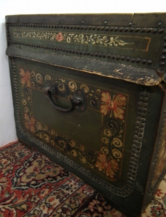 Antique George III Camphor Painted Kist