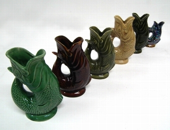 Collection of 6 Gurgle Jugs