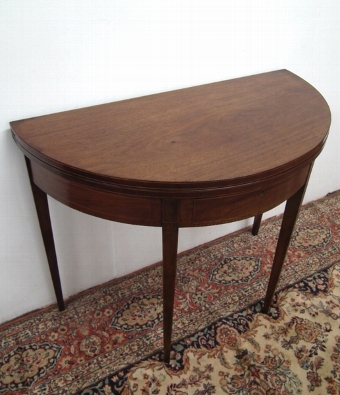 George III Mahogany Fold Over Tea Table