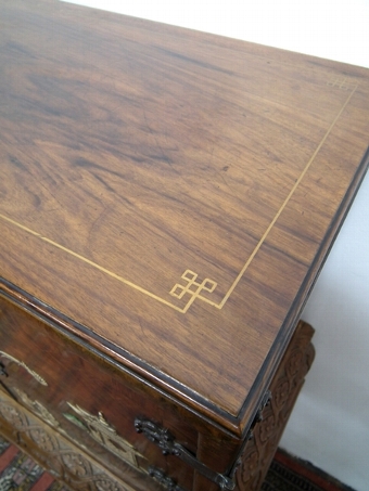 Antique Chinoiserie Cabinet on Stand