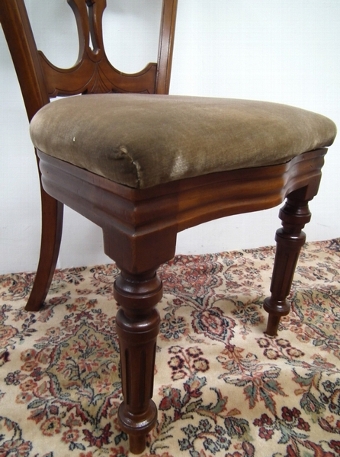 Antique Set of 6 Late Victorian Mahogany Dining Chairs