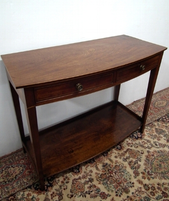 Late George III Mahogany Bow Front Side Table