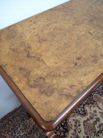 Antique Mid Victorian Burr Walnut Occasional Table