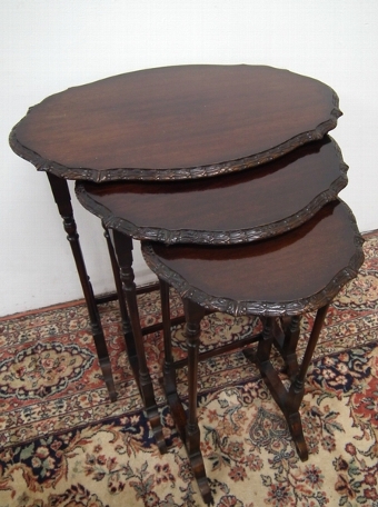 Mahogany Nest of 3 Tables
