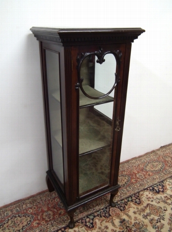 Late Victorian Mahogany Vitrine Cabinet