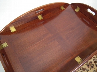 Antique Late George IV Mahogany Butlers Tray on Stand