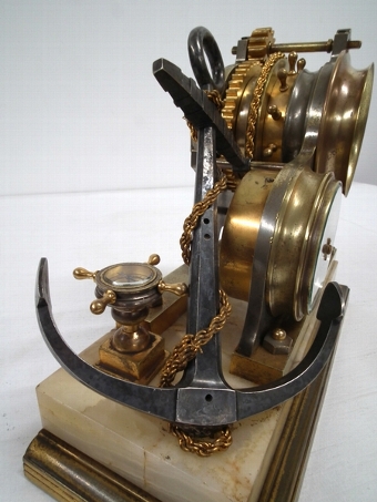 Antique Victorian Bronzed Novelty Mantel Clock