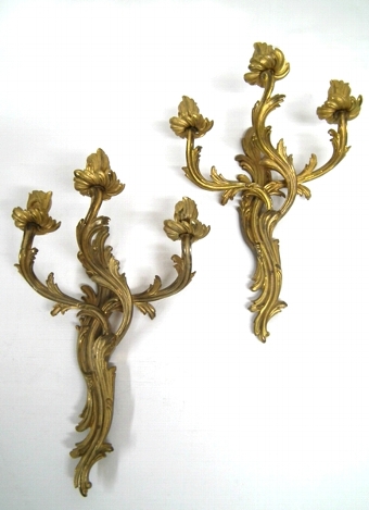 Pair of Ormolu Wall Sconces