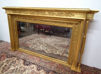 Mid Victorian Gilt Overmantel Mirror