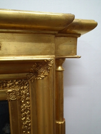 Antique Mid Victorian Gilt Overmantel Mirror