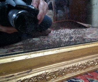 Antique Mid Victorian Gilt Overmantel Mirror