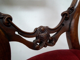 Antique Mid Victorian Revolving Piano Chair/Harpist Stool