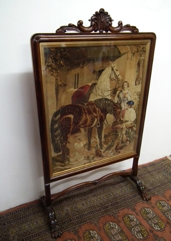 William IV Rosewood Fire Screen