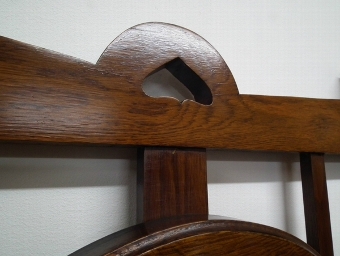 Antique Art Nouveau Oak Hall Stand