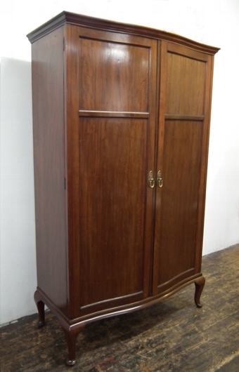 Maple & Co Mahogany Serpentine Wardrobe