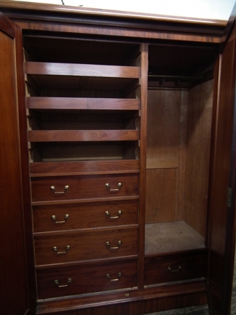 Antique Victorian Mahogany 3 Door Wardrobe
