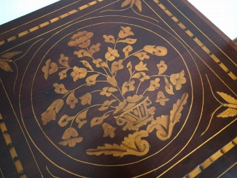 Antique Dutch Marquetry Inlaid Cabinet