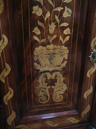 Antique Dutch Marquetry Inlaid Cabinet