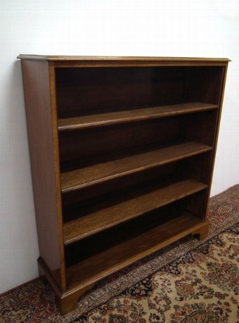 Edwardian Mahogany Open Bookcase