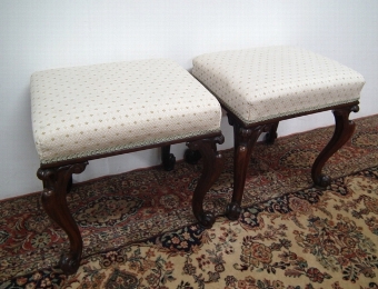 Pair of Early Victorian Rosewood Stools