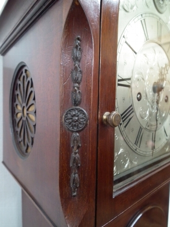 Antique Mahogany Grandmother Clock