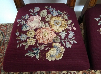 Antique Pair of Victorian Oak Chairs