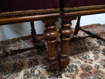Antique Pair of Victorian Oak Chairs