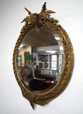 Victorian Oval Gilded Wall Mirror