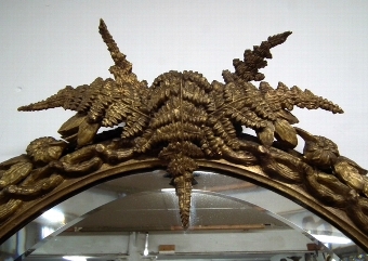 Antique Victorian Oval Gilded Wall Mirror