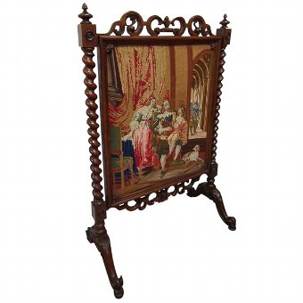 Early Victorian Rosewood Fire Screen