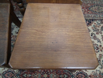 Antique Set of 4 Gothic Pitch Pine Chairs