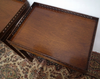 Antique Pair of George III Style Mahogany Occasional Tables