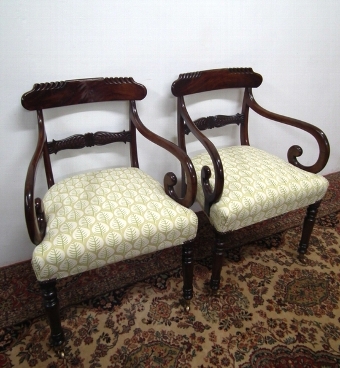Pair of Regency Mahogany Armchairs