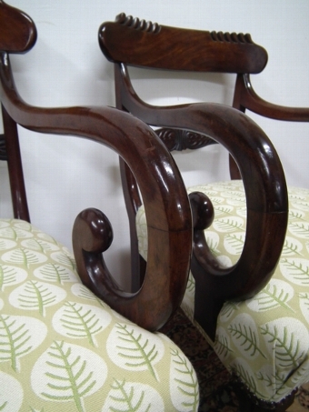 Antique Pair of Regency Mahogany Armchairs