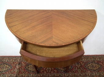 Antique Sheraton Style Demi Lune Hall Table