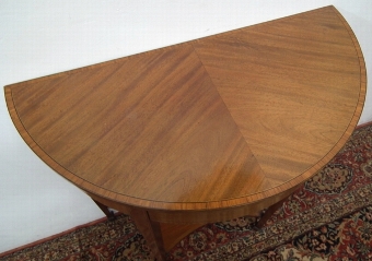 Antique Sheraton Style Demi Lune Hall Table