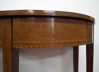 Antique Sheraton Style Demi Lune Hall Table