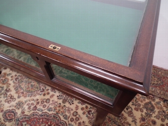 Antique Unusual Mahogany Display Case