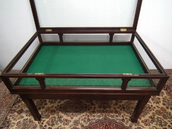 Antique Unusual Mahogany Display Case