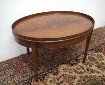 George III Style Oval Tray Top Coffee Table