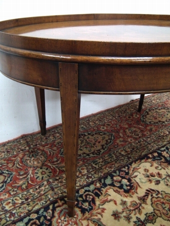 Antique George III Style Oval Tray Top Coffee Table
