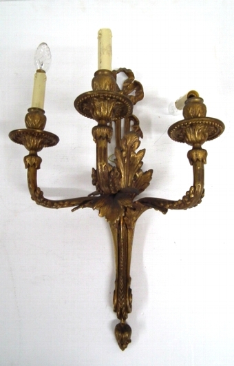 Louis XVI Style Cast Brass Wall Sconce