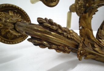 Antique Louis XVI Style Cast Brass Wall Sconce