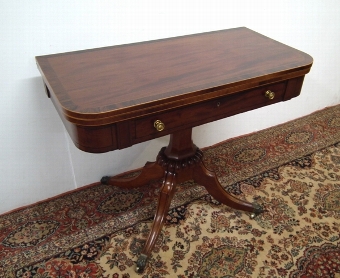 Scottish Mahogany Fold Over Tea Table