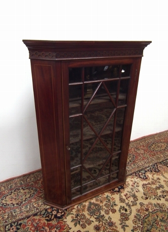 George III Style Mahogany Corner Cupboard