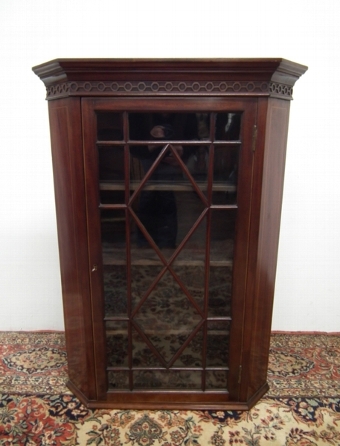 Antique George III Style Mahogany Corner Cupboard
