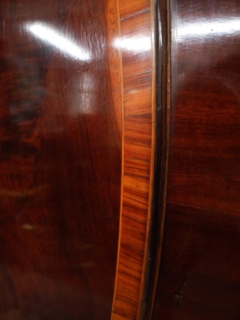 Antique George III Mahogany and Inlaid Linen Press