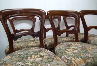 Antique Set of 8 Victorian Mahogany Dining Chairs